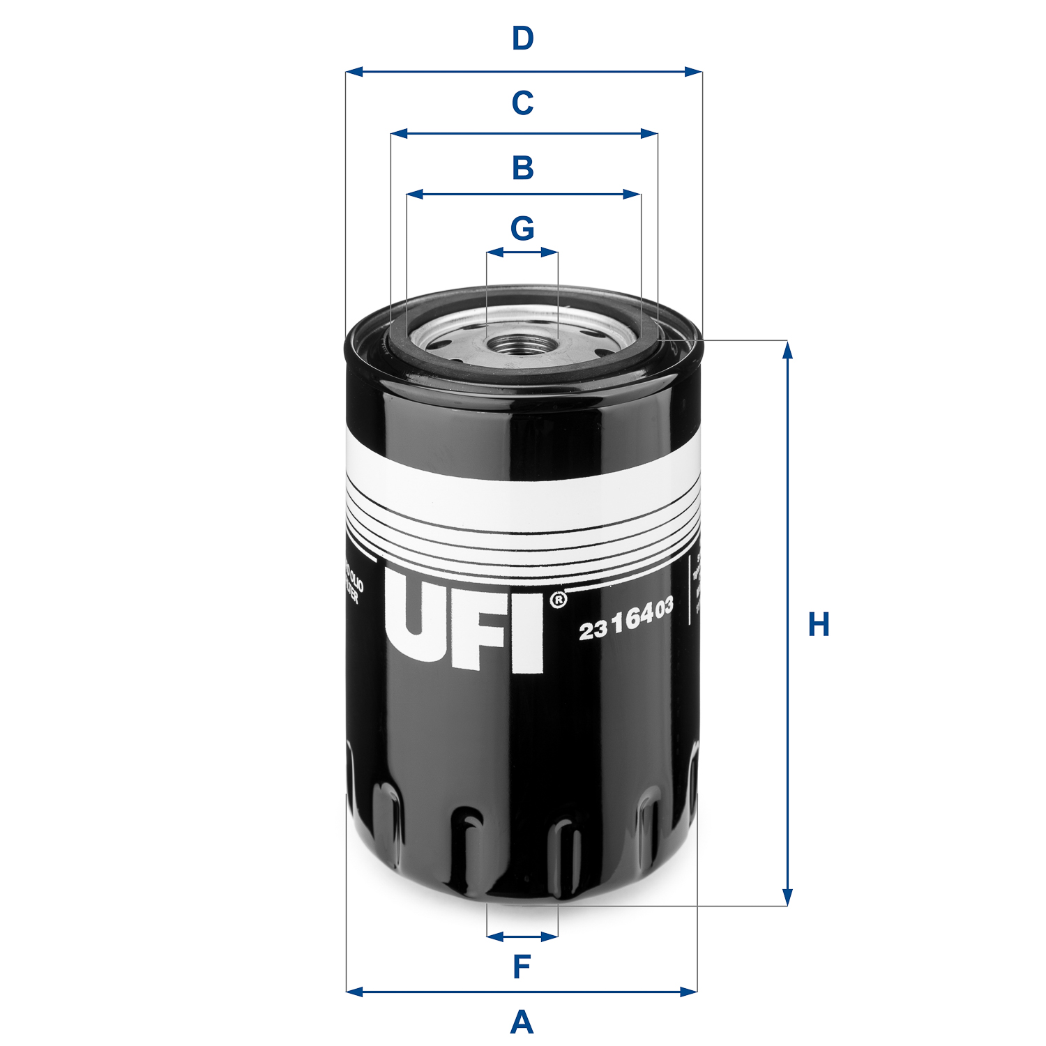 Filtro olio UFI 23.164.03
