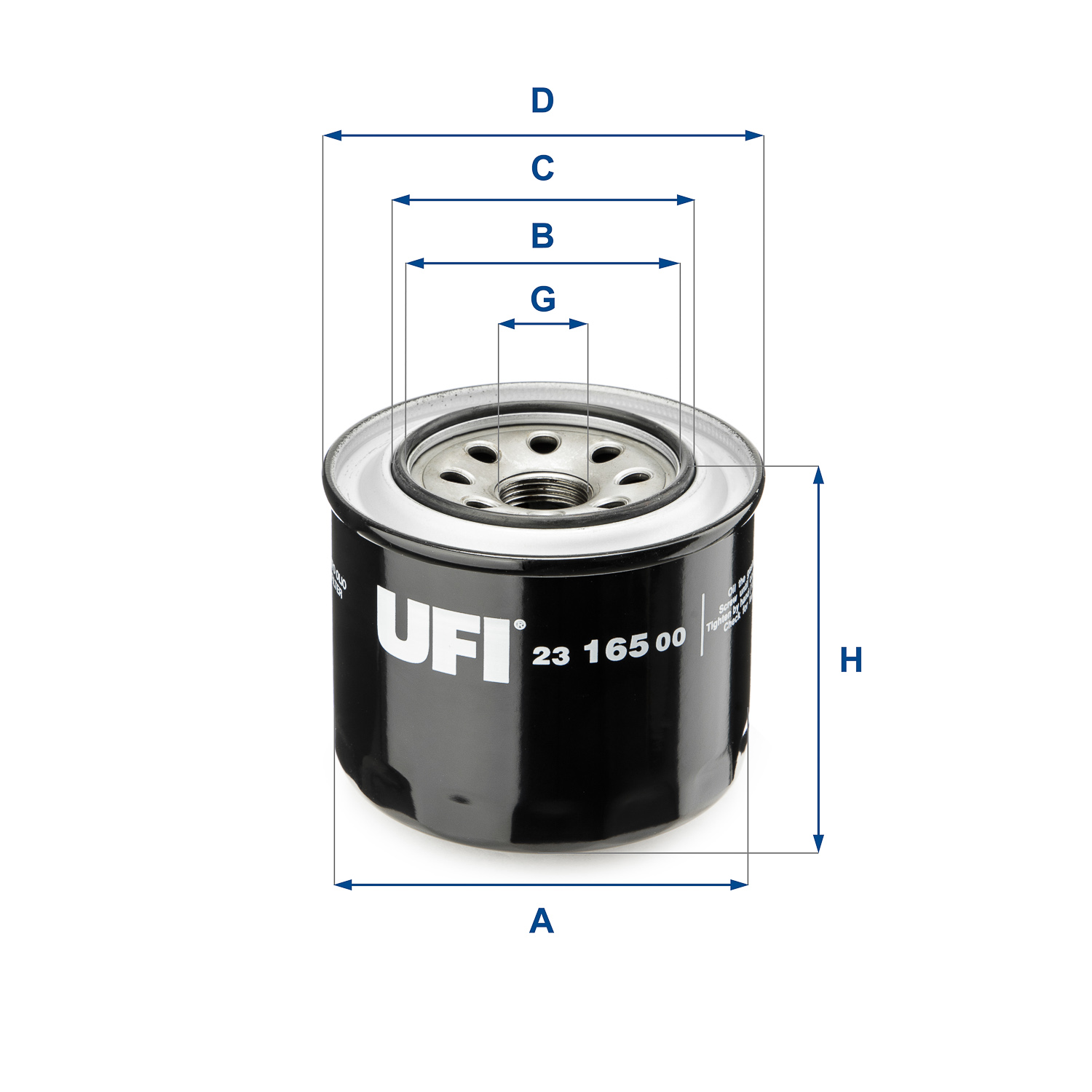 Filtro olio UFI 23.165.00