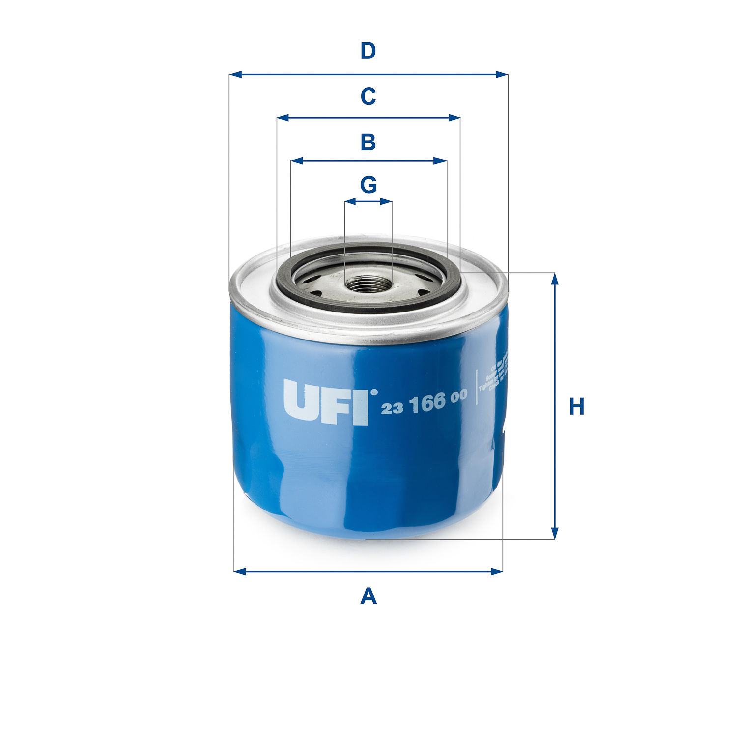 Filtro olio UFI 23.166.00