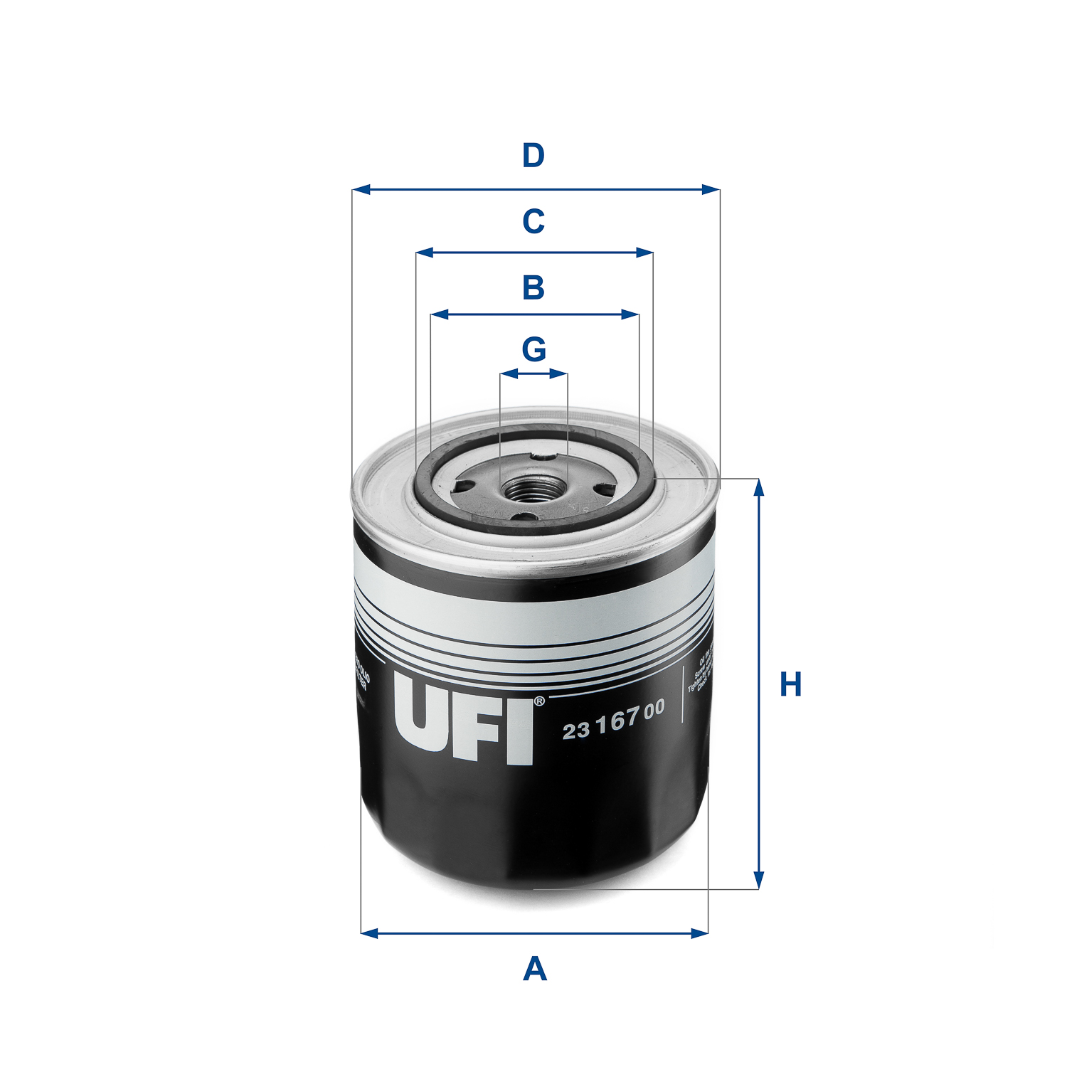 Filtro olio UFI 23.167.00
