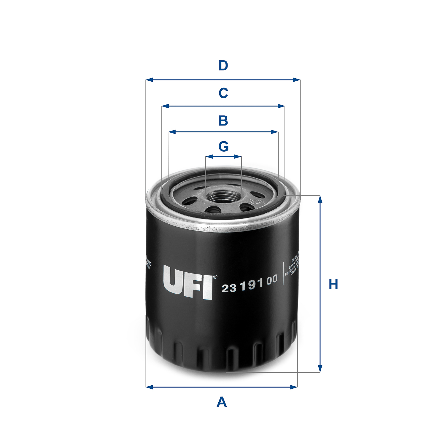 Filtro olio UFI 23.191.00