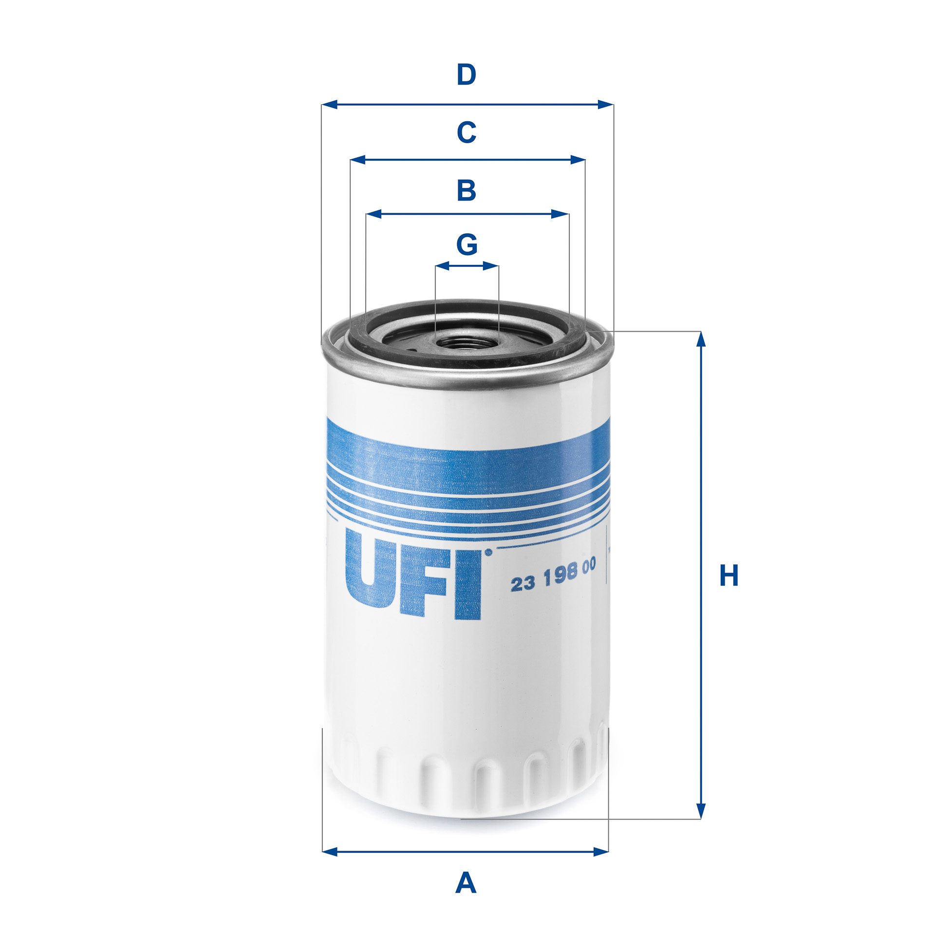 Filtro olio UFI 23.198.00