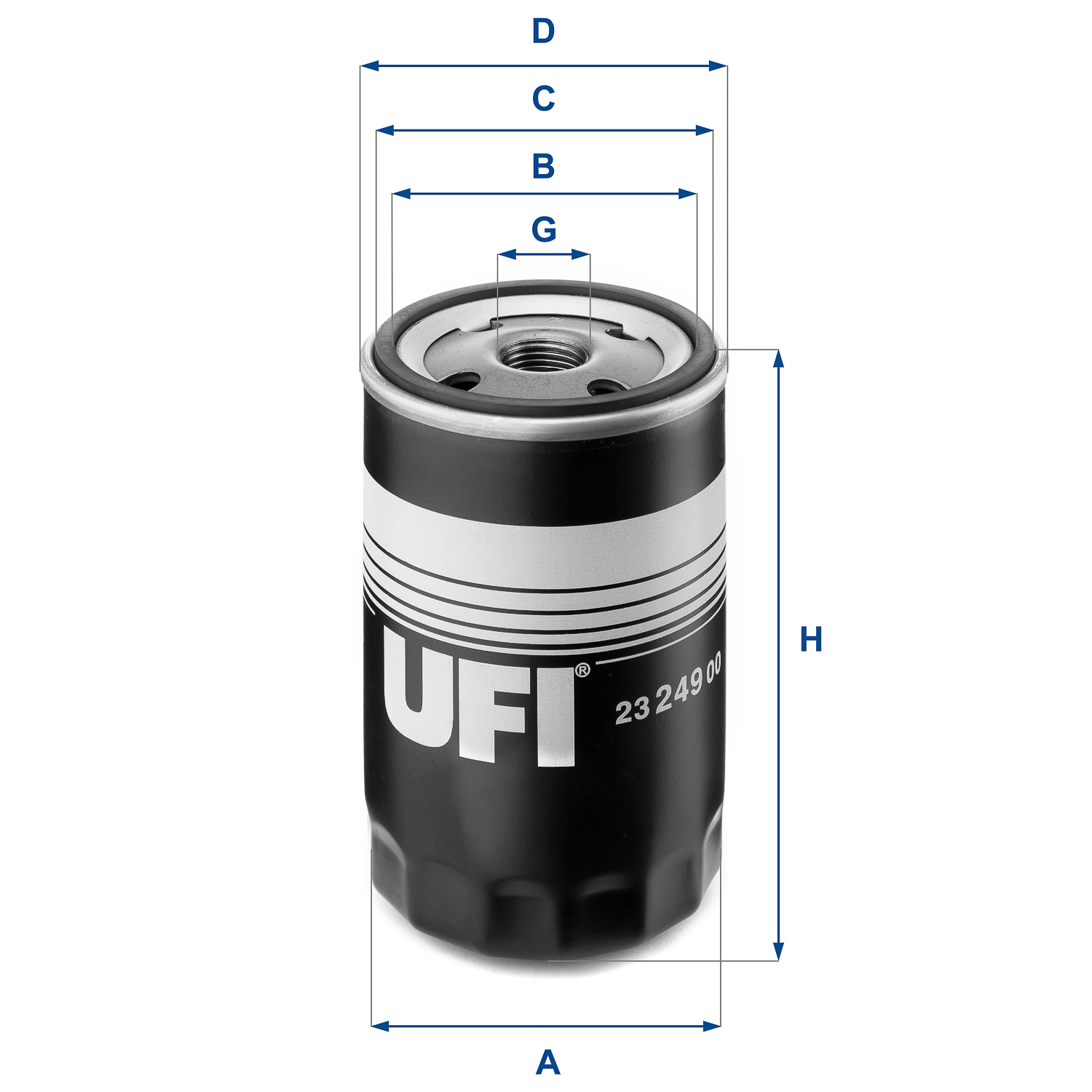 Filtro olio UFI 23.249.00