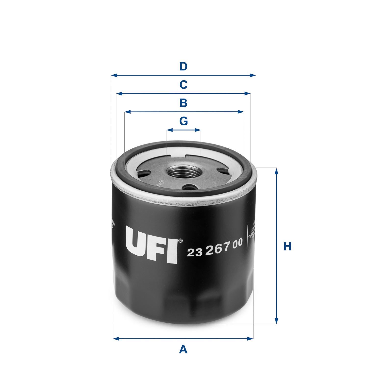 Filtro olio UFI 23.267.00