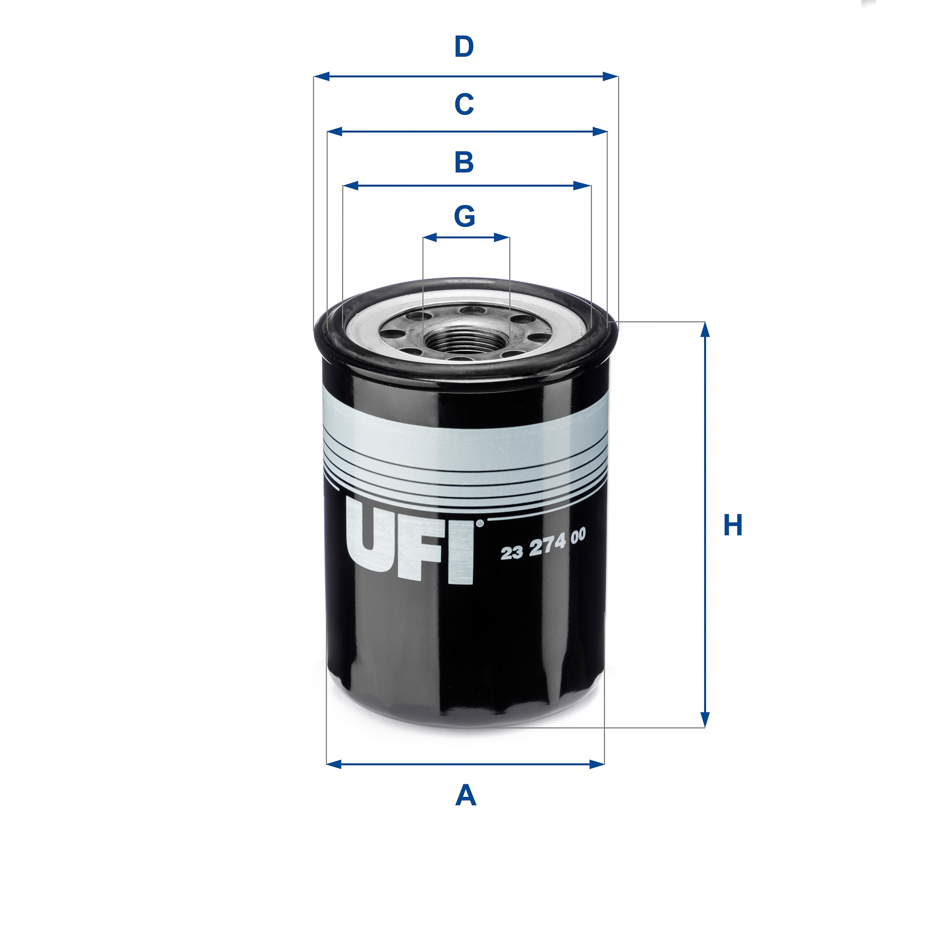 Filtro olio UFI 23.274.00