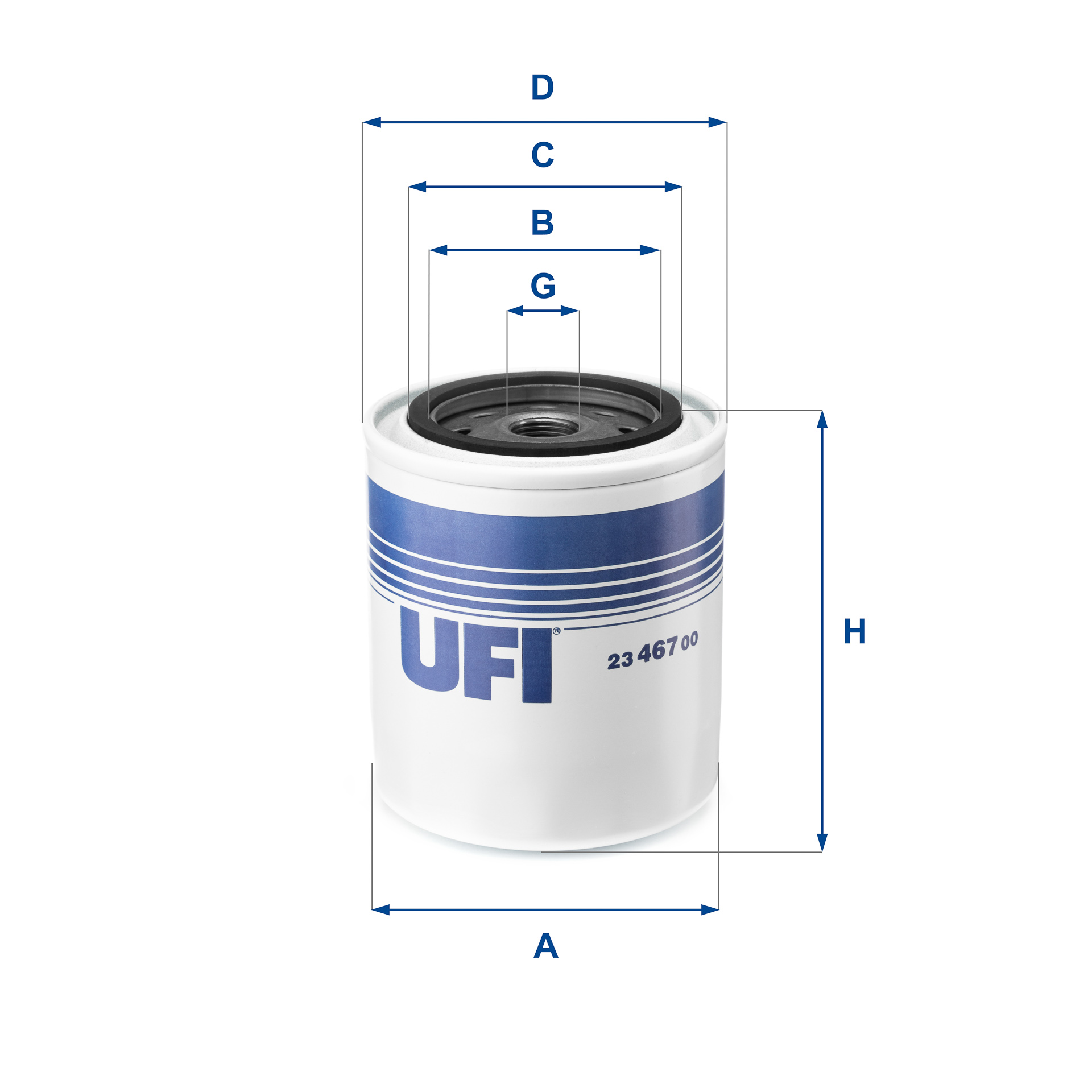 Filtro olio UFI 23.467.00