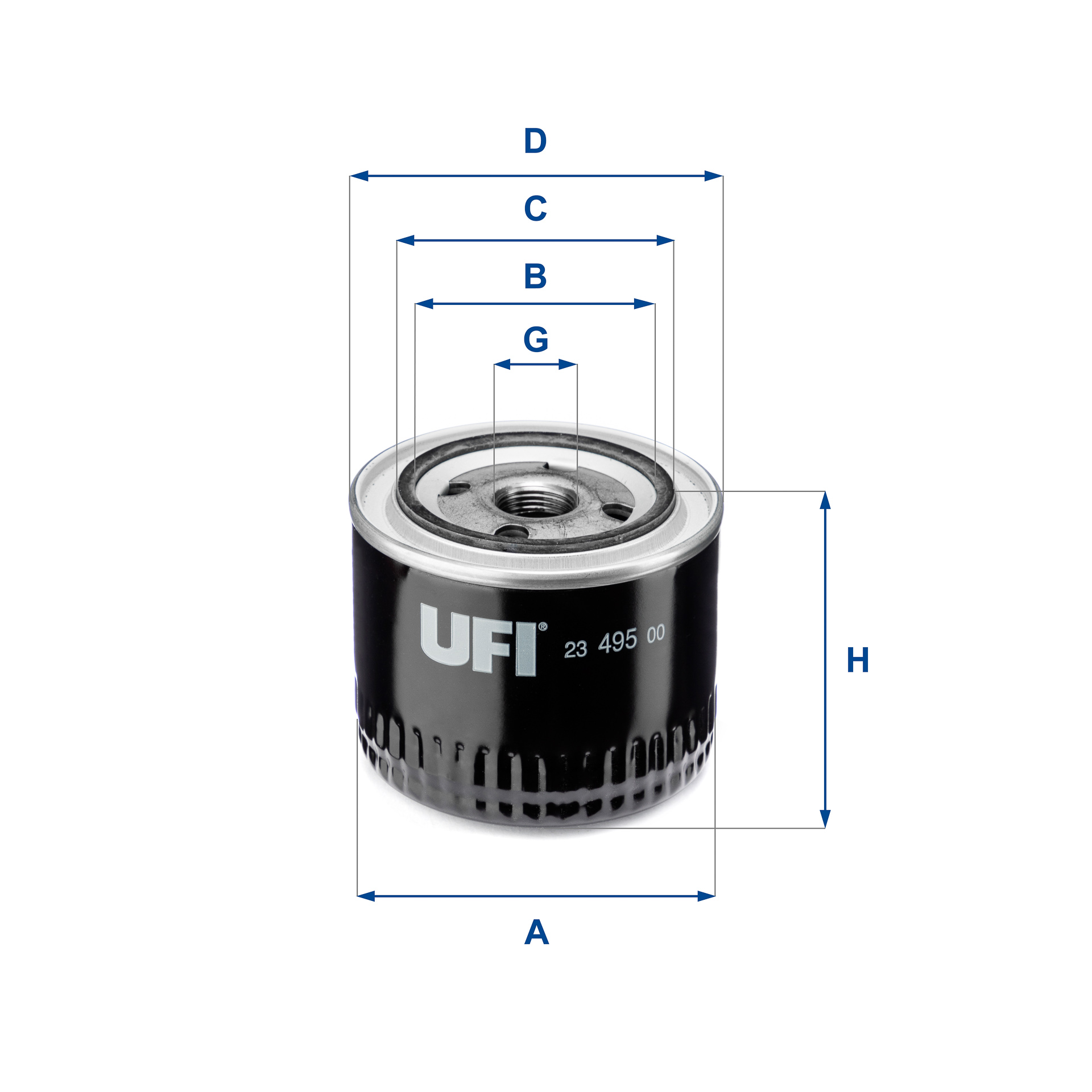 Filtro olio UFI 23.495.00