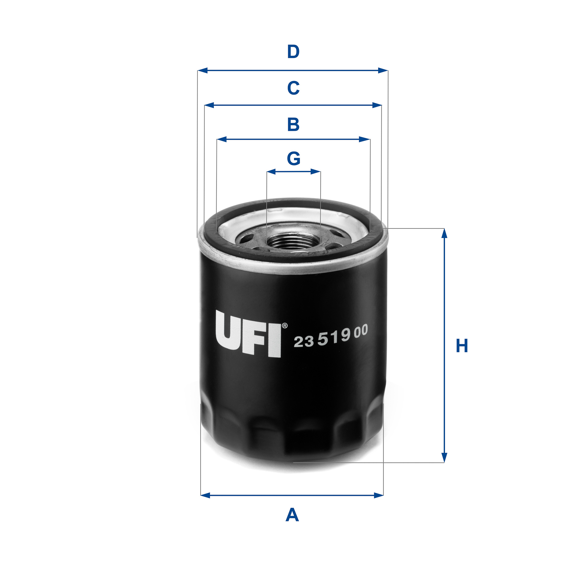 Filtro olio UFI 23.519.00