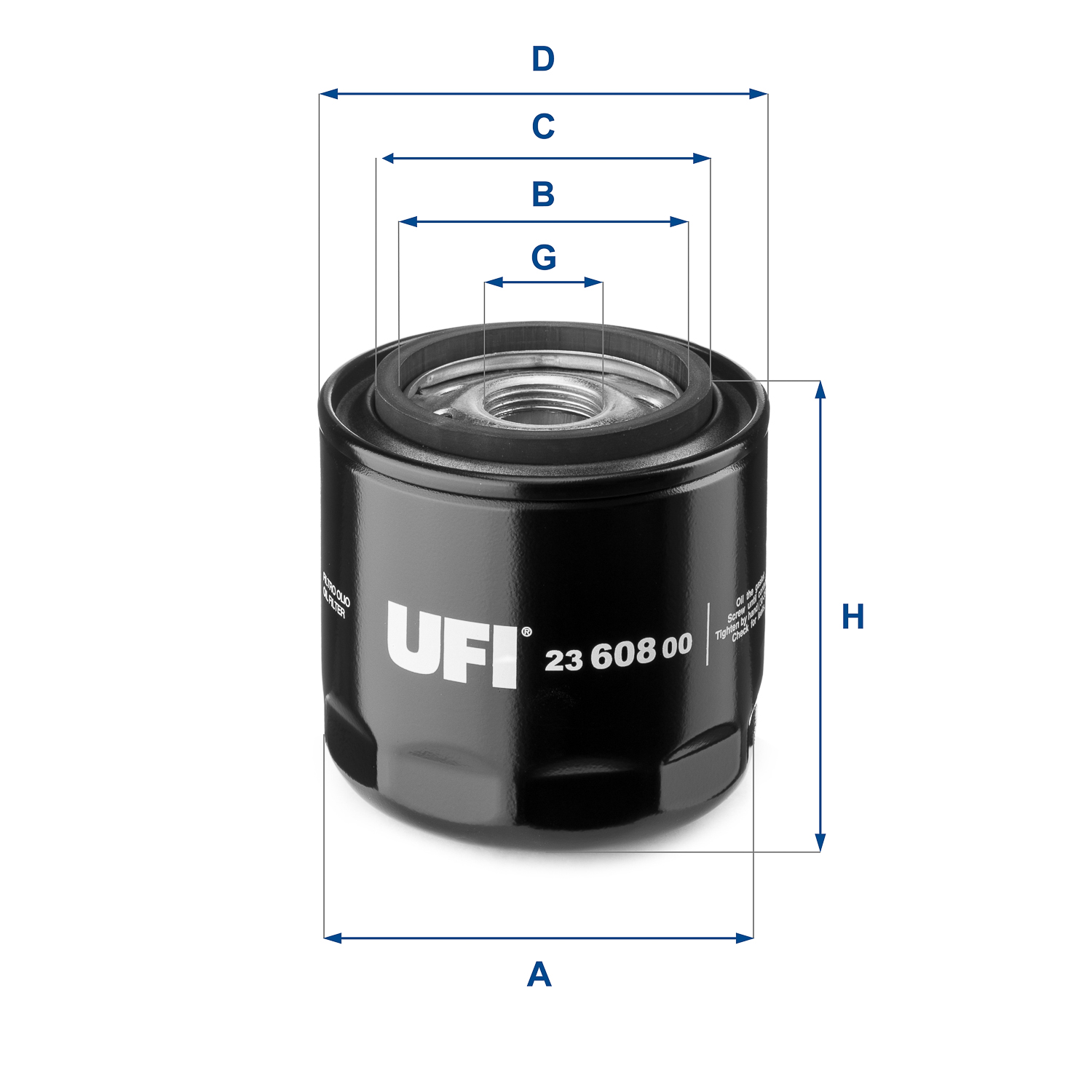 Filtro olio UFI 23.608.00