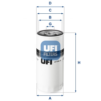Filtro olio UFI 23.614.00