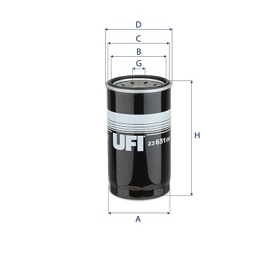 Filtro olio UFI 23.651.00
