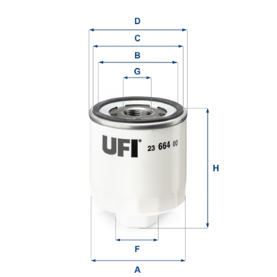 Filtro olio UFI 23.664.00
