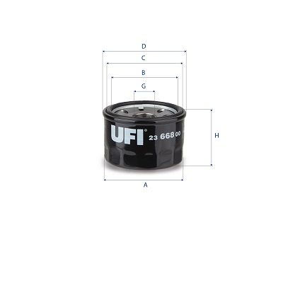 Filtro olio UFI 23.668.00