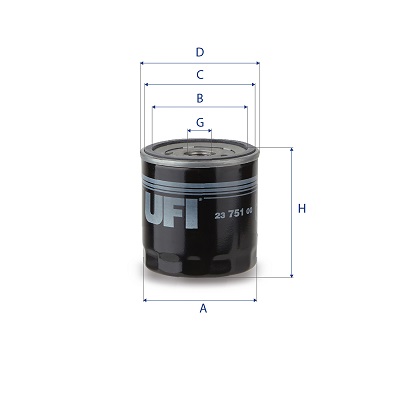 Filtro olio UFI 23.751.00