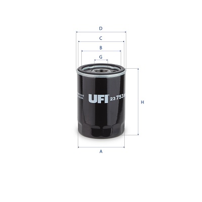 Filtro olio UFI 23.753.00