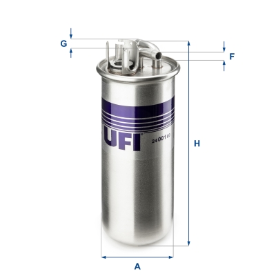 Filtro carburante UFI 24.001.00