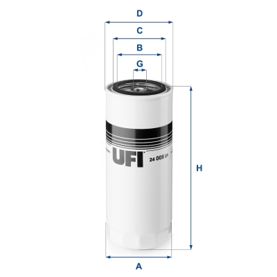 Filtro carburante UFI 24.008.01