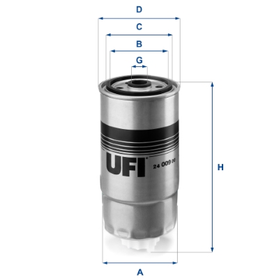 Filtro carburante UFI 24.009.00