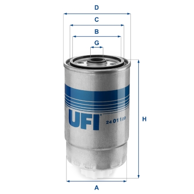 Filtro carburante UFI 24.011.00