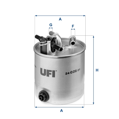 Filtro carburante UFI 24.026.01