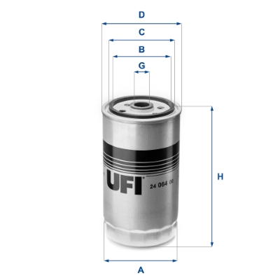 Filtro carburante UFI 24.064.00