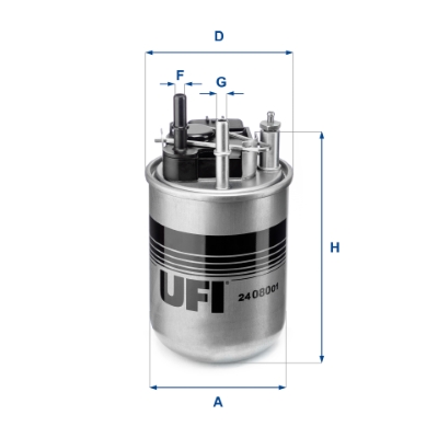 Filtro carburante UFI 24.080.01