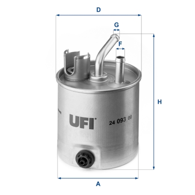 Filtro carburante UFI 24.093.00