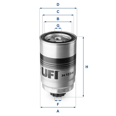Filtro carburante UFI 24.123.00