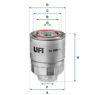 Filtro carburante UFI 24.196.00