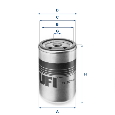Filtro carburante UFI 24.307.00