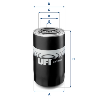 Filtro carburante UFI 24.308.00