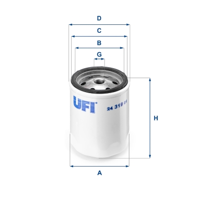 Filtro carburante UFI 24.319.01