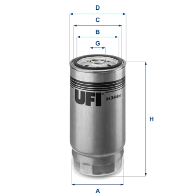 Filtro carburante UFI 24.344.00