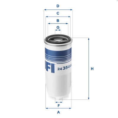 Filtro carburante UFI 24.354.00