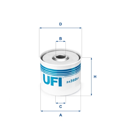 Filtro carburante UFI 24.360.01