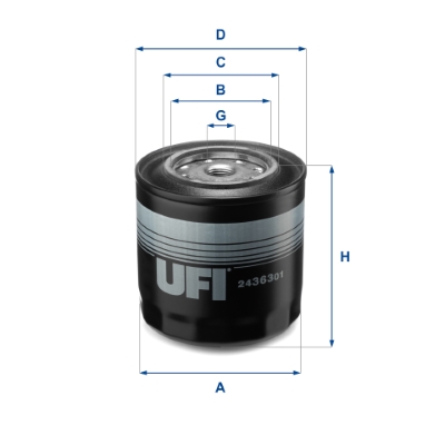 Filtro carburante UFI 24.363.01