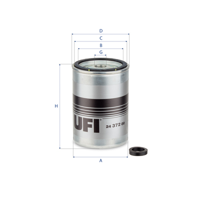Filtro carburante UFI 24.372.00