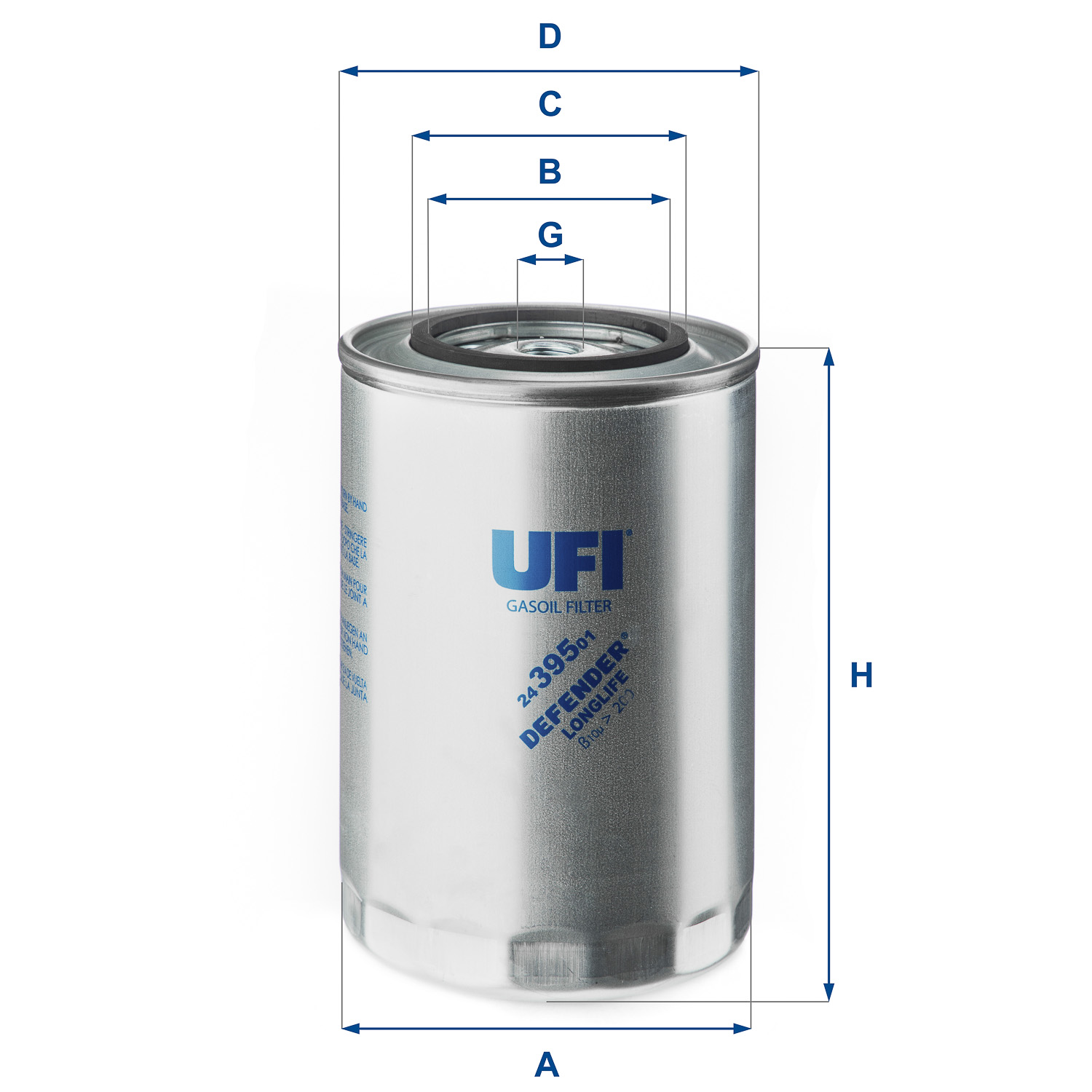 Filtro carburante UFI 24.395.01