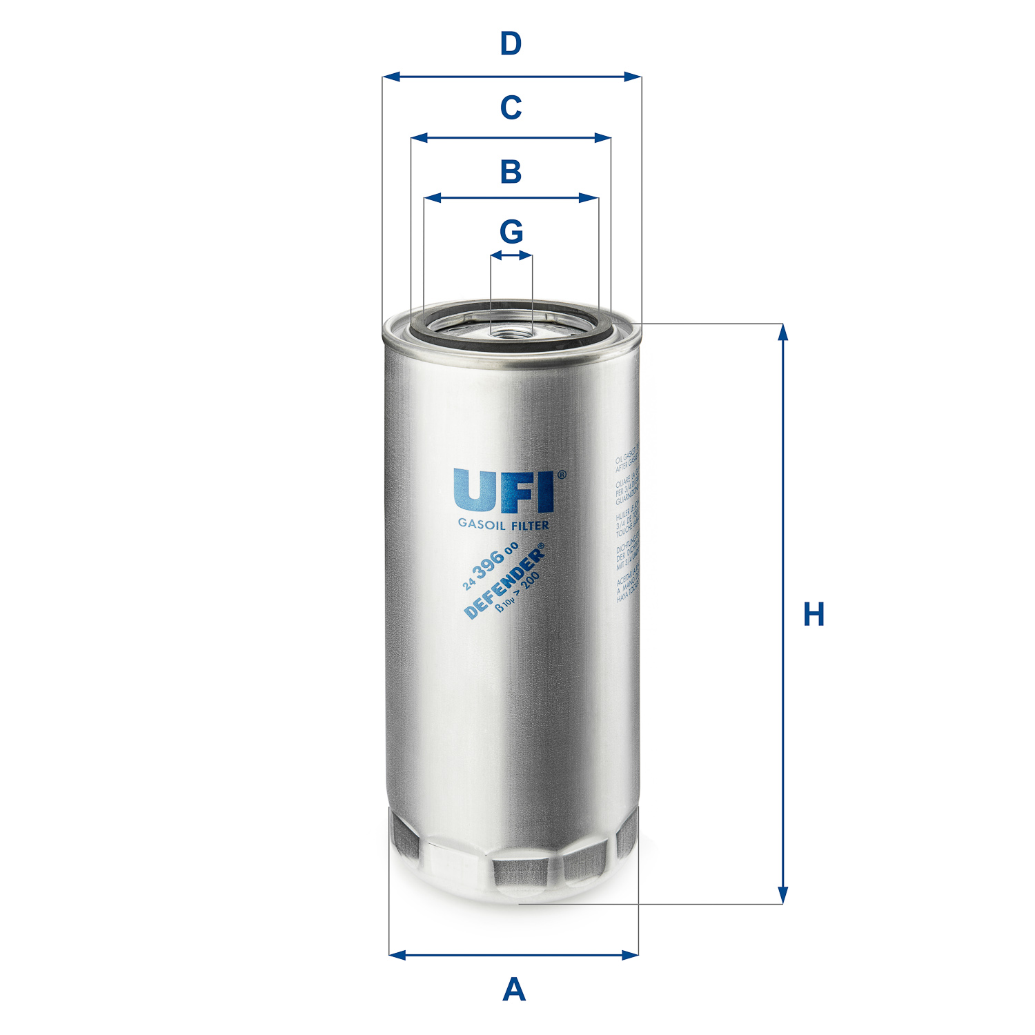 Filtro carburante UFI 24.396.00