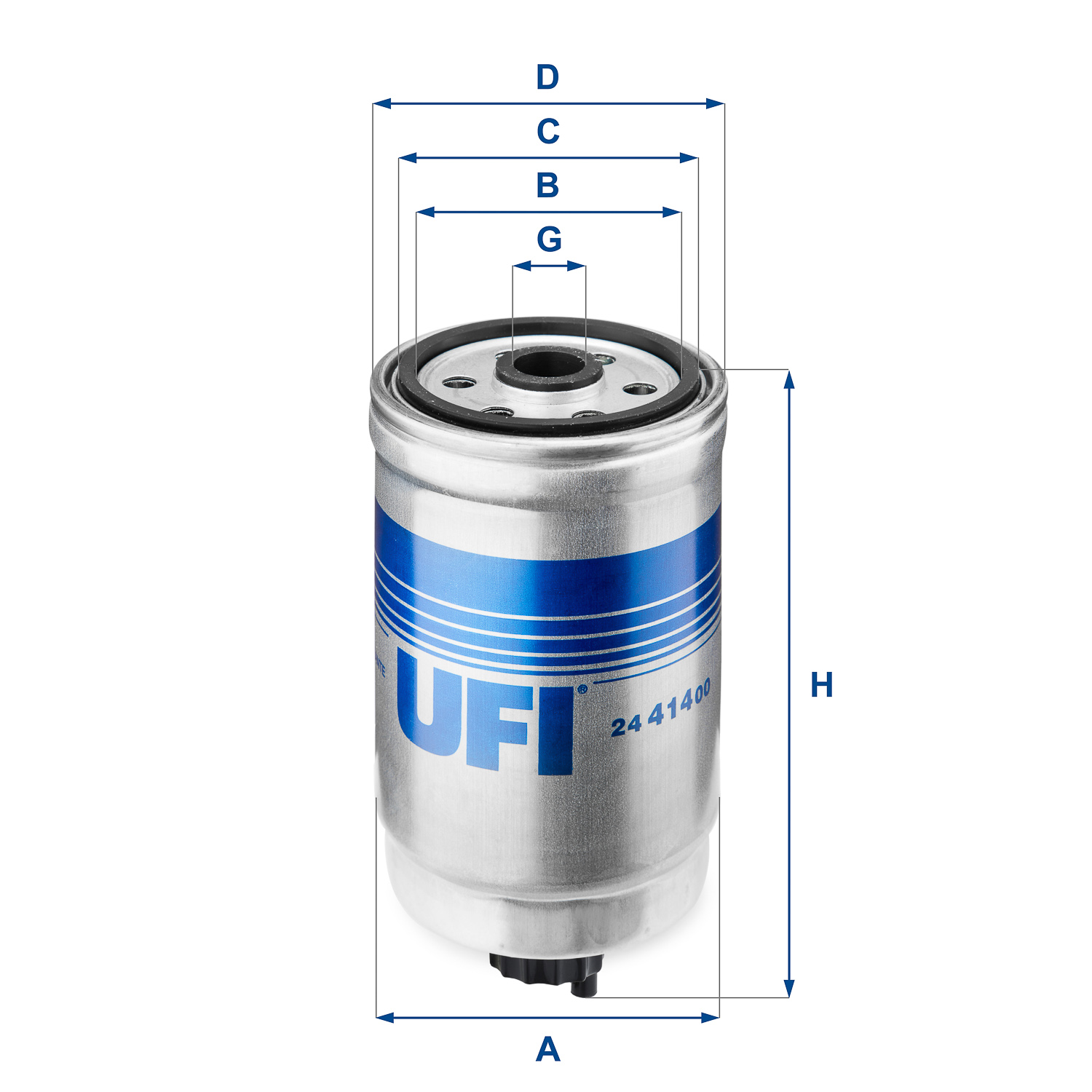 Filtro carburante UFI 24.414.00