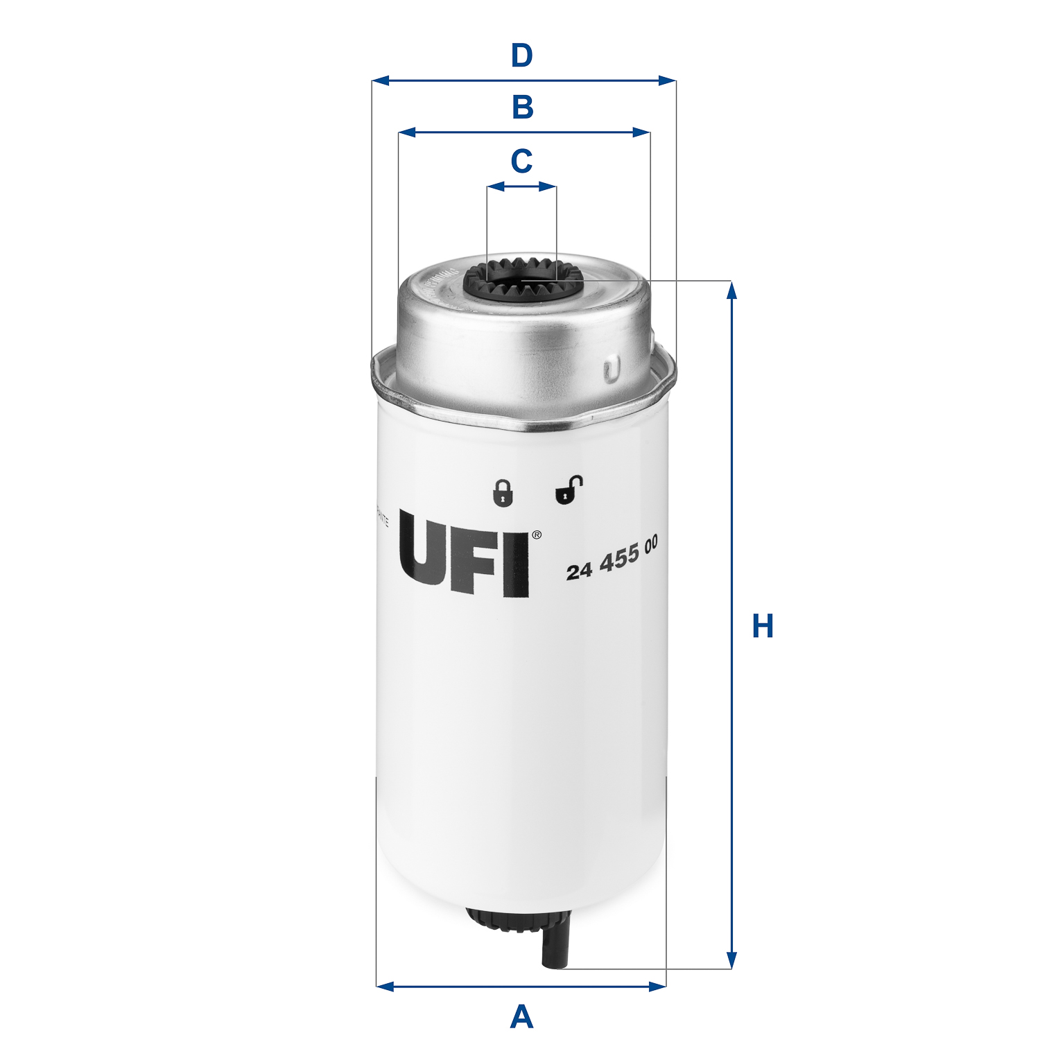 Filtro carburante UFI 24.455.00