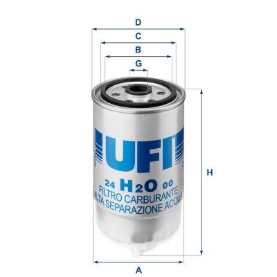 Filtro carburante UFI 24.H2O.00