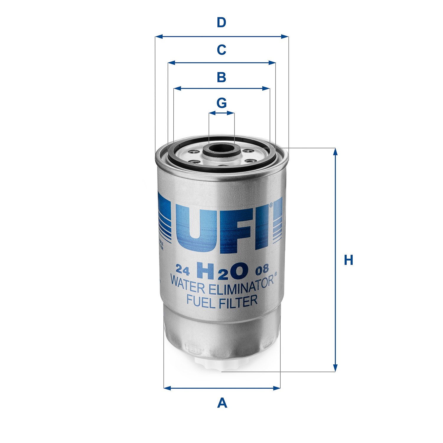 Filtro carburante UFI 24.H2O.08