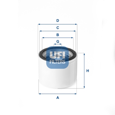 Filtro aria, turbocompressore UFI 27.VGT.00