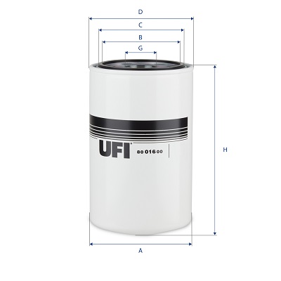 Filtro olio UFI 80.016.00