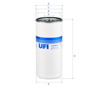 Filtro idraulico, sterzo UFI 80.040.00