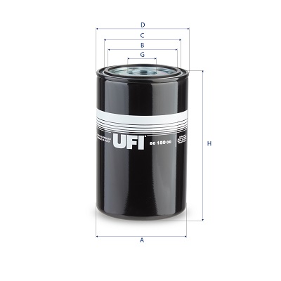 Filtro, sistema idraulico di lavoro UFI 80.150.00