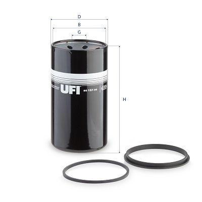 Filtro, sistema idraulico di lavoro UFI 80.151.00