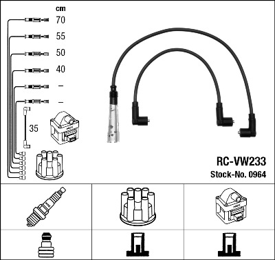 NGK CAVI CANDELA VW POLO 1.0 -99