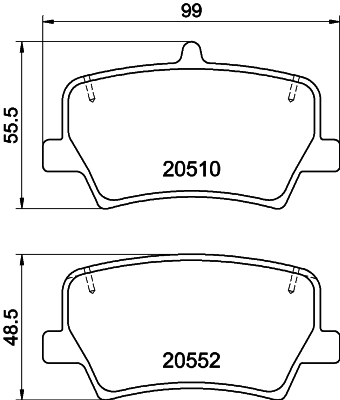 Pastiglie freno HELLA 8DB355039-391
